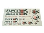 Artek Racing matricaszett (24db - 44x23cm - piros / szürke)