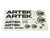 Artek Racing matricaszett (24db - 44x23cm - fekete) Artek Racing matricaszett (24db - 44x23cm - fekete)
