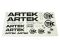 Artek Racing matricaszett (24db - 44x23cm - fekete)