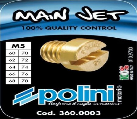 Polini 10db-os főfúvóka szett (Dellorto - 5mm) (Többféle kivitelben!)